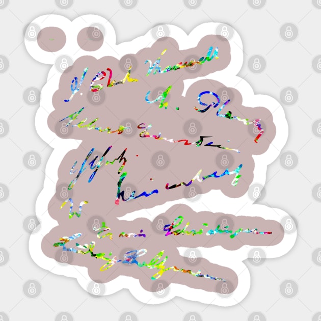 Signatures of famous physicists 2 Sticker by GePadeSign